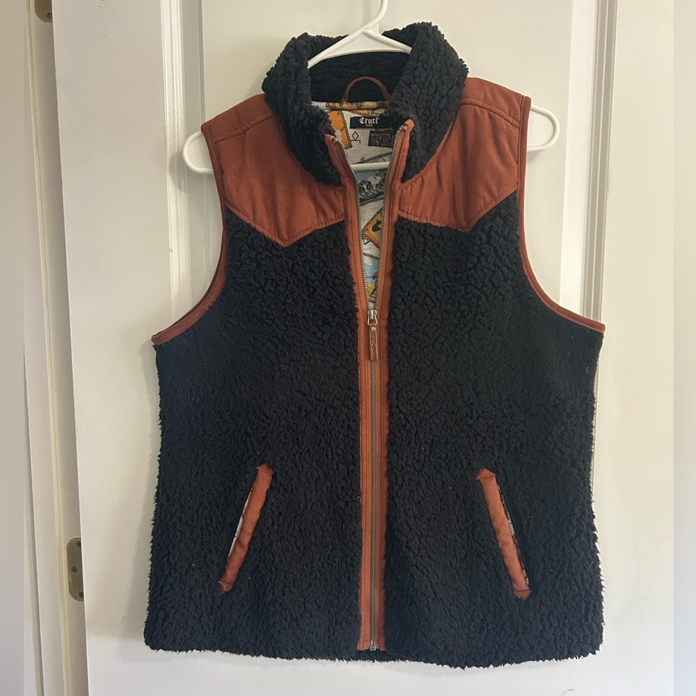 Cruel Denim Fleece Vest